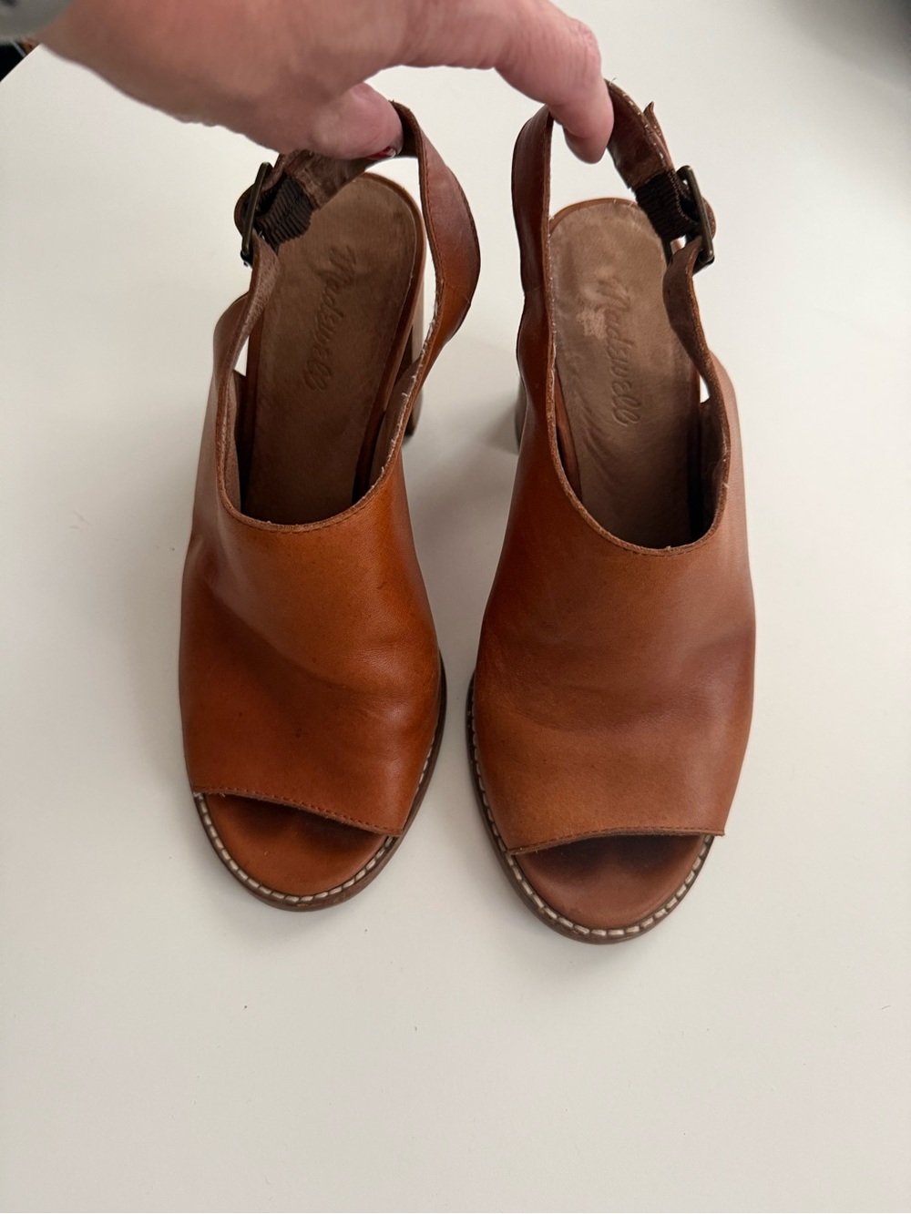 Madewell Women’s 8.5 Open-Toe Leather Mule Sandals - Brown